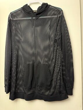 Steve Madden Black Mesh Hoodie